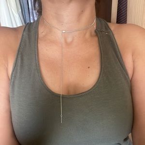 Alex and Ani Silver Lariat Necklace